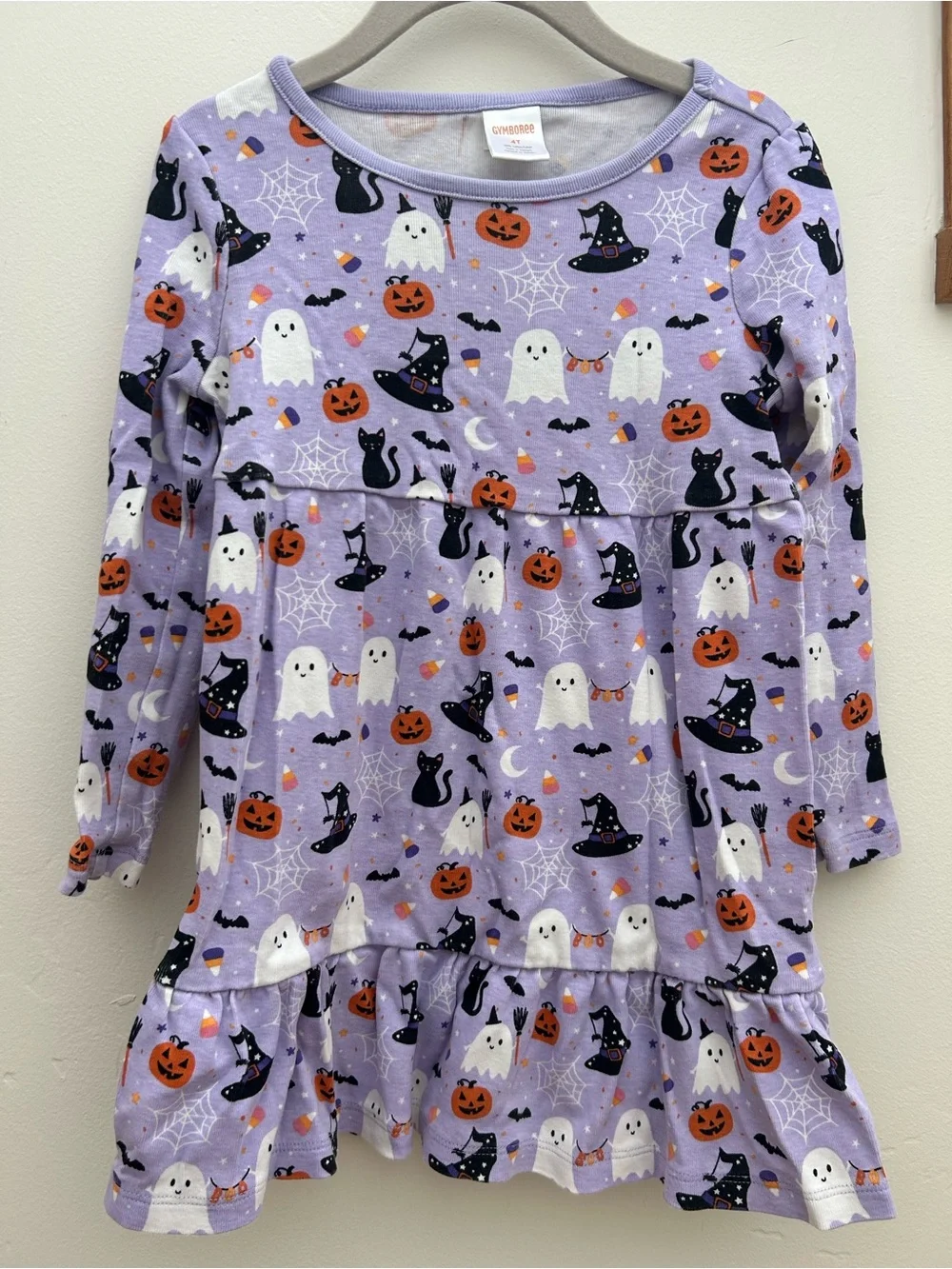 Gymboree Lavender Halloween Ghost & Pumpkin Dress